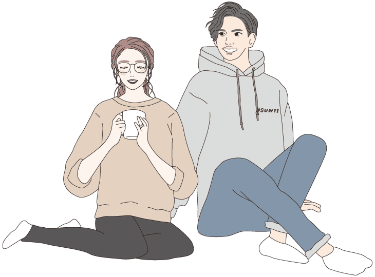 あとらすさんちの家族イラスト