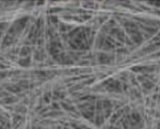 一般のグラスウール断熱材（平均繊維径7〜8ミクロン）